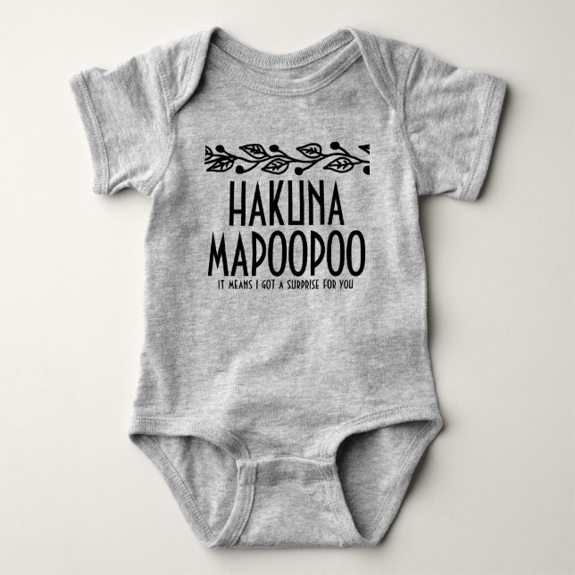 Body Para Bebé Hakuna Mapoopoo Baby Onsii (Anverso)