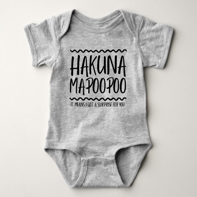 BODY PARA BEBÉ HAKUNA MAPOOPOO FUNNY (Anverso)