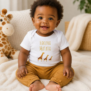 Body Para Bebé Hakuna Matata Jirafas Lindas