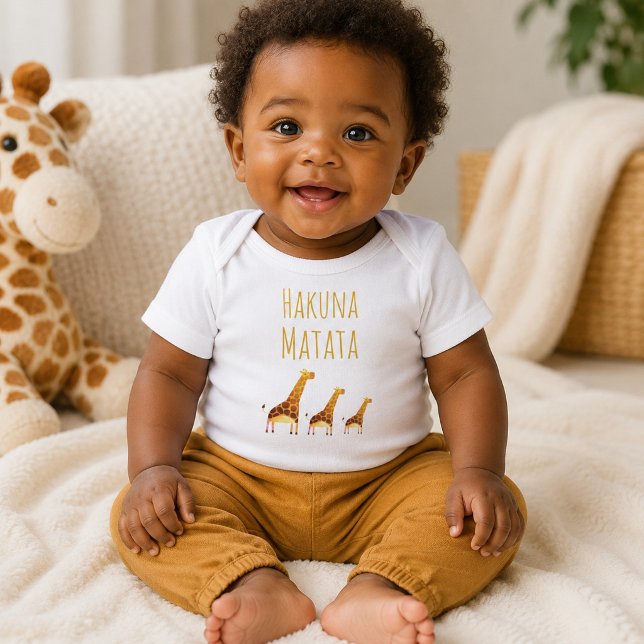 Body Para Bebé Hakuna Matata Jirafas Lindas (Subido por el creador)