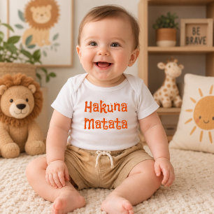 Body Para Bebé Hakuna Matata Monísimo Inspirado en la Sabana