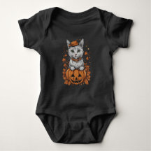 Halloween 6 gatitos, jack-o-lantern, regalo, gatit