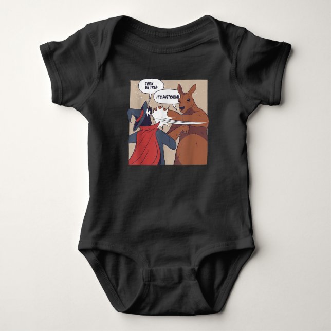 Body Para Bebé Halloween australiano divertido | Diseño canguro (Anverso)