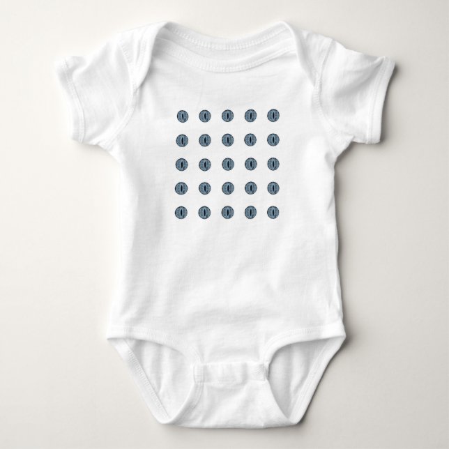 Body Para Bebé Halloween Blue Polka Dot Eyes (Anverso)