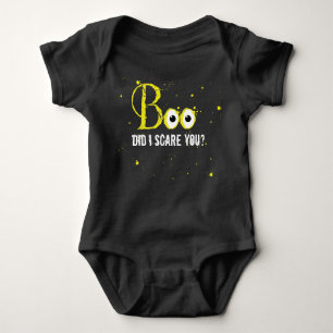 Body Para Bebé Halloween Boo Spookone Eyes Black Yellow