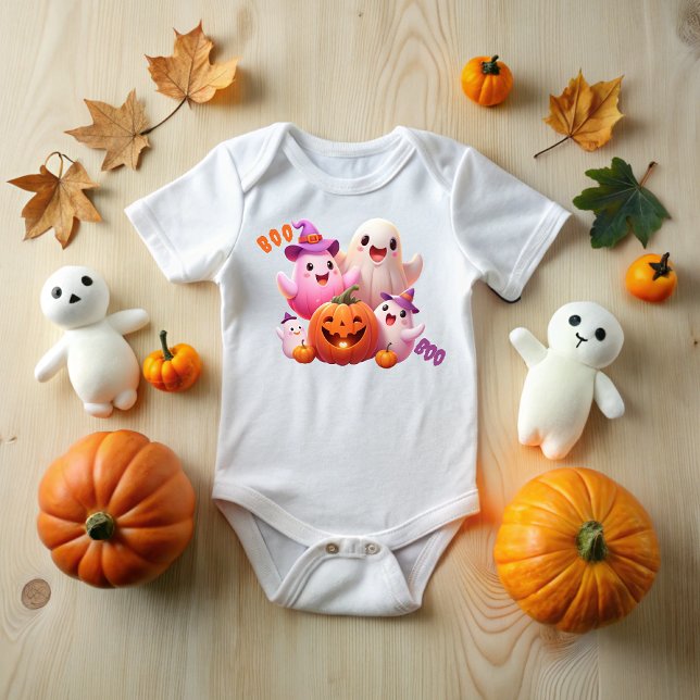 Body Para Bebé Halloween Cute Ghosts (Subido por el creador)