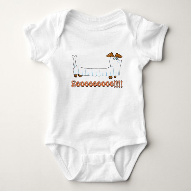 Body Para Bebé Halloween Dachshund Boo (Anverso)