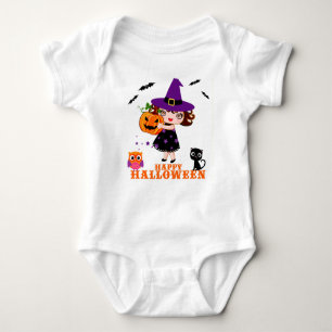 Body Para Bebé Halloween de brujas adorables Baby Girl Bodysuit y