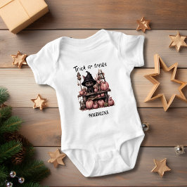 Body Para Bebé Halloween de gato negro adorable