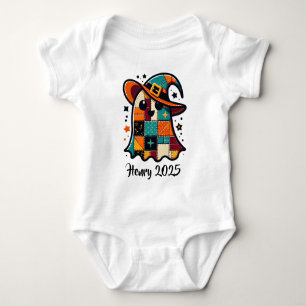 Body Para Bebé Halloween del fantasma personalizado del patchwork