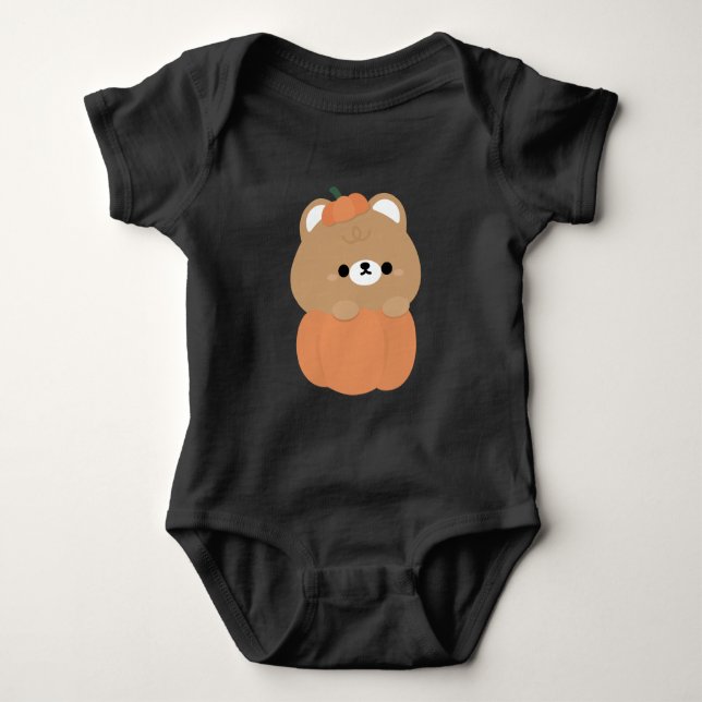 Body Para Bebé Halloween del oso marrón (Anverso)