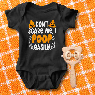 Body Para Bebé Halloween divertida no me asustes, me cago fácilme