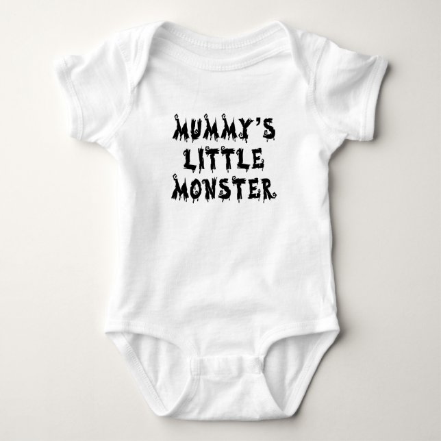 Body Para Bebé Halloween, el pequeño monstruo de la mamá (Anverso)