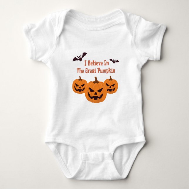 Body Para Bebé Halloween I cree en la gran camiseta de la (Anverso)