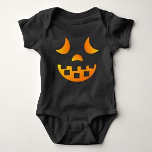 Body Para Bebé Halloween Jack-o'-lantern Face Baby Bodysuit