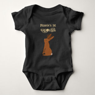 Body Para Bebé Halloween Jackalope Trick o Tret Personalizado