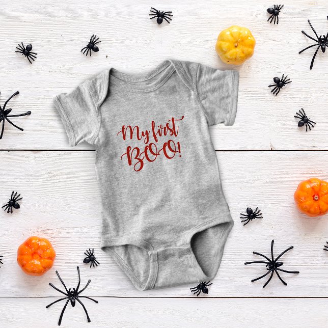 Body Para Bebé Halloween ¡Mi Primer Bu! (Halloween My First Boo! Baby Bodysuit)