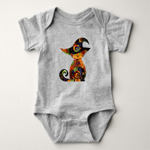 Body Para Bebé Halloween/mística/gato/otoño