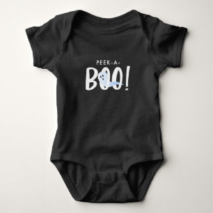 Body Para Bebé Halloween negro, guantador guisante peek-a-boo!