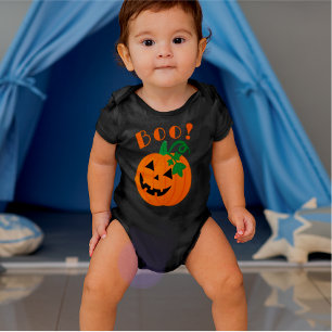 Body Para Bebé Halloween Personalizado Jack O Lantern Boo