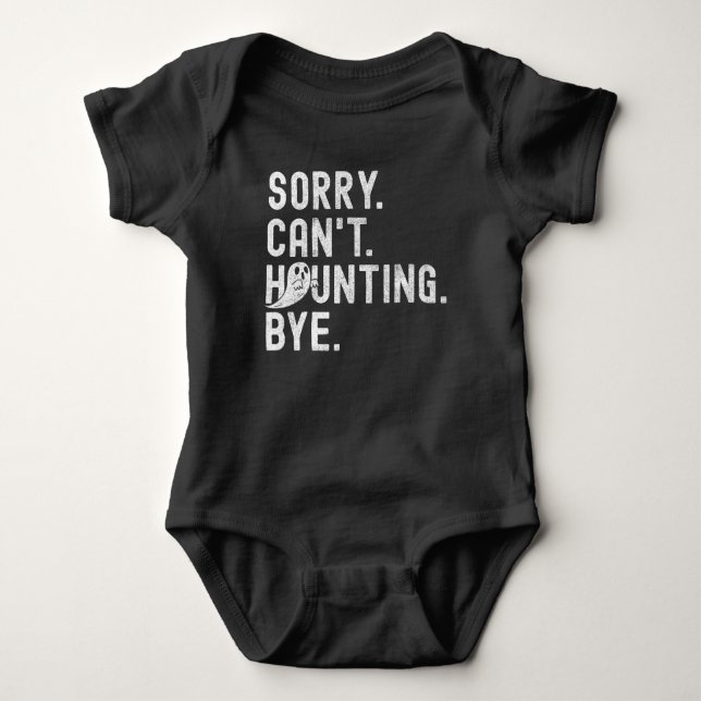 Body Para Bebé Halloween Retro Gracioso Ghost Haunting (Anverso)