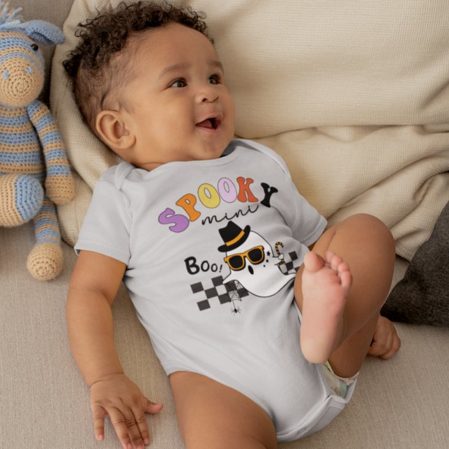 Body Para Bebé Halloween Spooky Mini Retro lindo fantasma diverti (Subido por el creador)