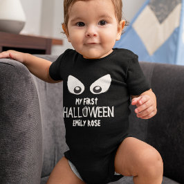 Body Para Bebé Halloween Spooky Scary Cute Ghost Eyes Baby