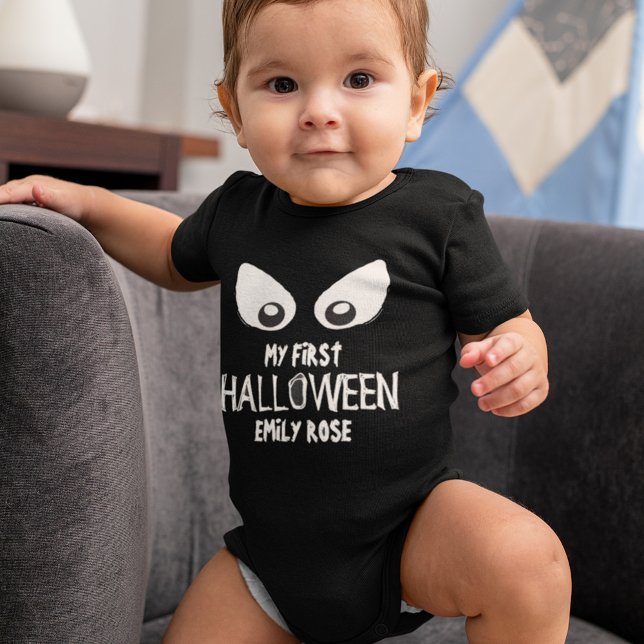 Body Para Bebé Halloween Spooky Scary Cute Ghost Eyes Baby (Subido por el creador)