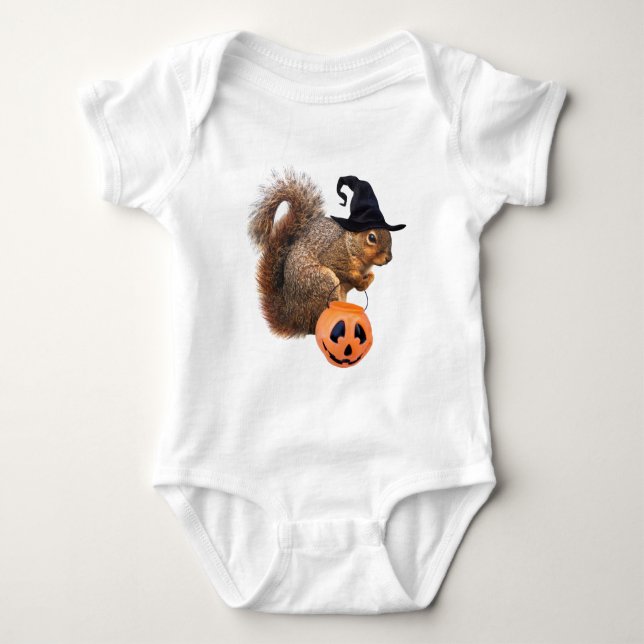 Body Para Bebé Halloween Squirrel Bodysuit (Anverso)