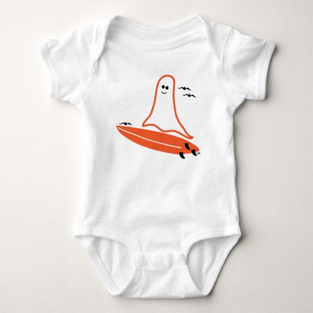 Body Para Bebé Halloween Surfer Ghost (Anverso)