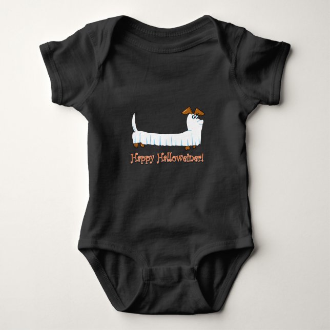 Body Para Bebé Halloweiner Dachshund (Anverso)