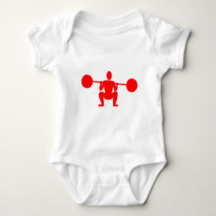 Body Para Bebé Halterófilo 01 - Rojo