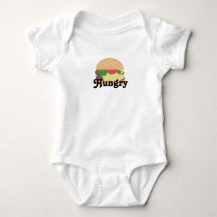 Body Para Bebé Hamburguesa Minimalista Comilón Hambriento