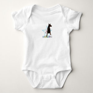 Body Para Bebé HAMbWG Baby Boy T w Hambwg Mascota Doberman "Baile