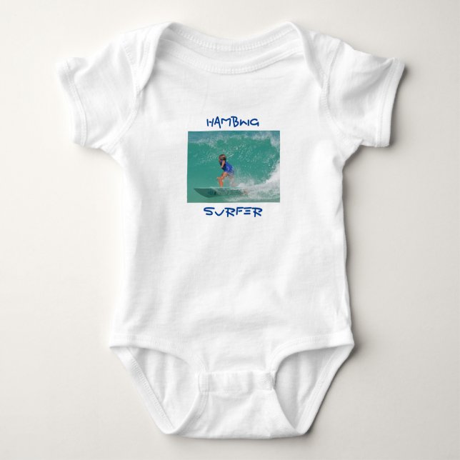 Body Para Bebé HAMbWG Surfer T-Shirt o Snap T (Anverso)