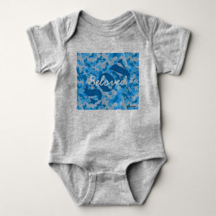 Body Para Bebé HAMbyWG - Camiseta - Camuflaje azul del amado hijo