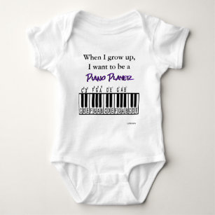Body Para Bebé HAMbyWG - Romper, camiseta, Snap T - Piano Player