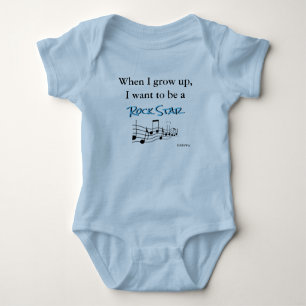 Body Para Bebé HAMbyWG - Romper, camiseta, Snap T - Rock Star