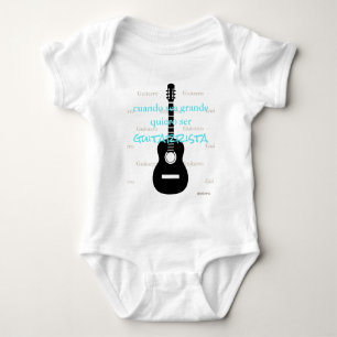 Body Para Bebé HAMbyWG - Romper, camiseta, Snap T - Tema de guit