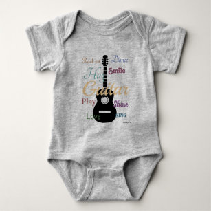 Body Para Bebé HAMbyWG - Tema de guitarra