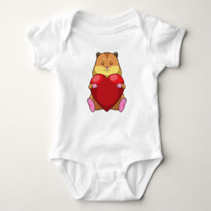 Body Para Bebé Hámster con corazón
