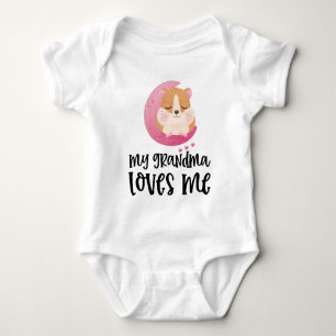Body Para Bebé Hamster Luna Rosa🐹 Mi Abuela Me Ama