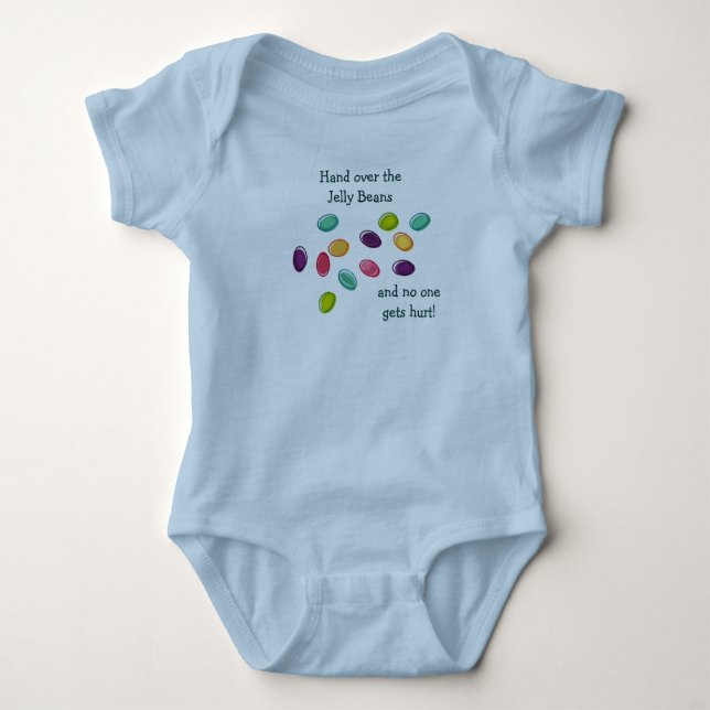 Body Para Bebé Hand Over Jelly Beans Blue Toddler Shirt (Anverso)