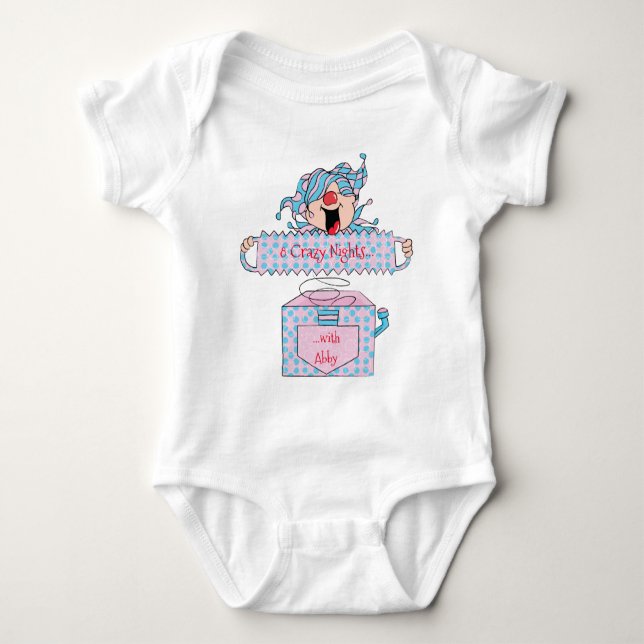 Body Para Bebé Hanukkah Bebé TUTU Pink/Blue "Dreidel in Box Baby" (Anverso)