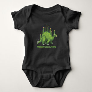 Body Para Bebé Hanukkah Dinosaur Menorah Jew