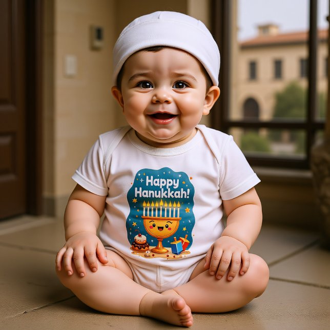 Body Para Bebé Hanukkah Latke Dropper (Hanukkah Latke Dropper Baby Bodysuit)