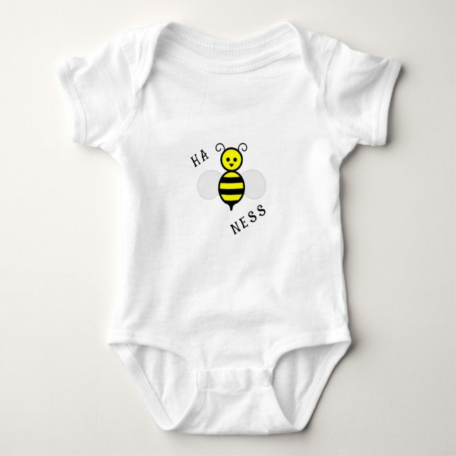 Body Para Bebé Happiness Bee (Anverso)