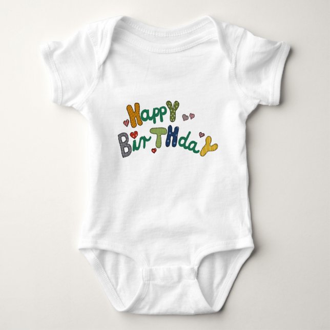 Body Para Bebé Happy Birthday (Anverso)