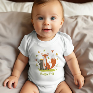 Body Para Bebé Happy Fall Fox