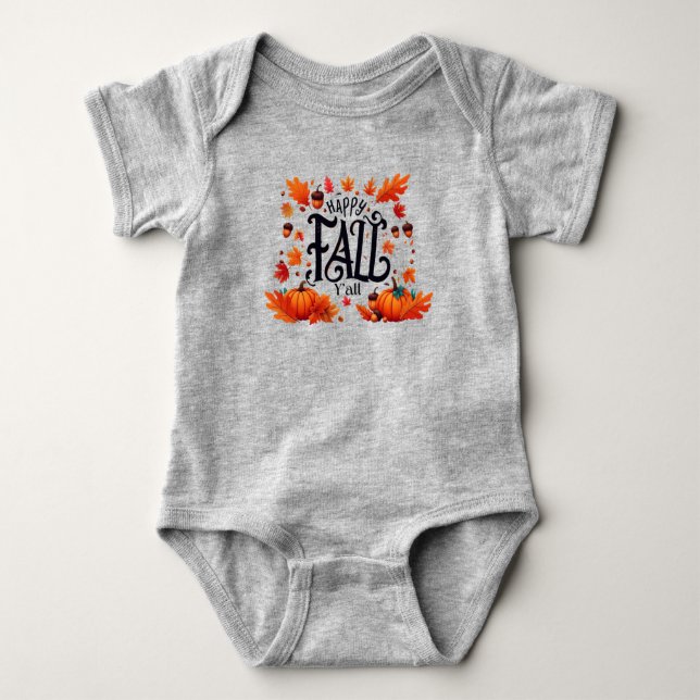 Body Para Bebé Happy Fall Y'all (Anverso)